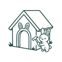 casinhas de madeira para coelhos